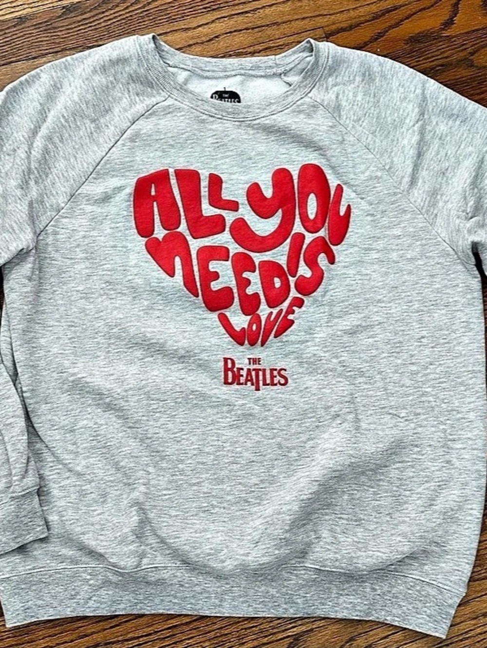 The Beatles All You Need Is Love Graphic Sweatshirt Gray XL - Like New
